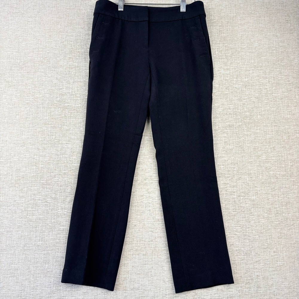 Ann Taylor Factory Petite Dress Pants Black Straight Leg 00P Professional Office